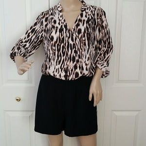 Jennifer Lopez brown leopard romper